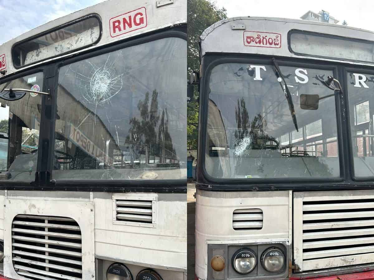 Bigg Boss fans damage vehicles, RTC buses in Hyderabad