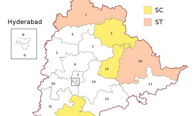 Telangana records a polling percentage of 66.3 % in the Lok Sabha elections.