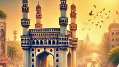 generated image of Charminar representing a heat wave