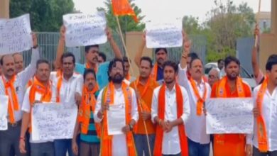 Telangana VHP protest in Jangaon regarding violence in West Bengal over Waqf Act