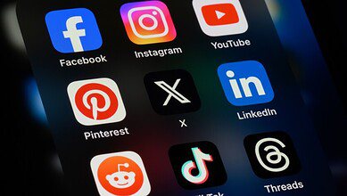 A photo of social media symbols. Social media post on Eid Al Adha to protests at Musheerabad