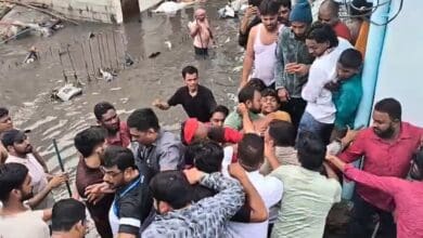 When the MLA reached the Yakutpura Moula ka Chilla, some local people complained to him about water entering houses due to pending works on the nala.