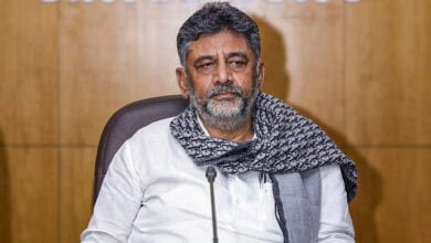 D.K. Shivakumar at meeting