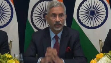External Affairs Minister S Jaishankar addresses the media in Washington
