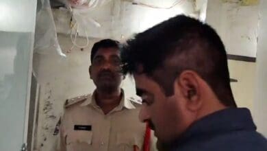 Suryapet SP inspects the jewellery shop after theft