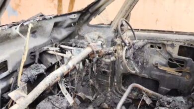 Car burnt in Hyderabad