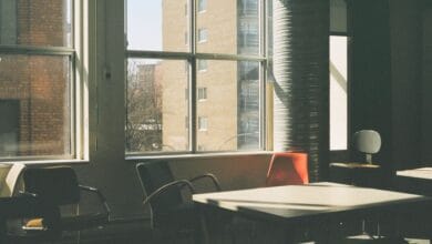 A classroom where chairs and tables are disheveled for a story of free UPSC coaching in Hyderabad