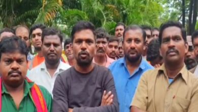 Sanitation workers protest in Nirmal district over unpaid salaries