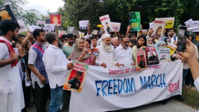 Families, friends and well-wishers of anti-CAA protestors took out a Freedom March in the national capital on Saturday