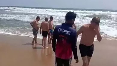 Russian national drowned at Yarada beach in vishakapatnam