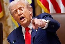 US President Donald Trump addresses a meeting