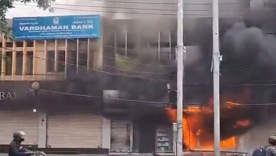 Fire at cycle shop in Hyderabad