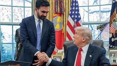 US president Donald Trump and New York Mayor Mamdani
