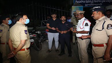Hyderabad commissioner of police conducts drunk driving check in city