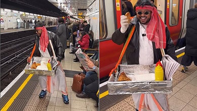 Indian man sells Bihari samosas in London in style
