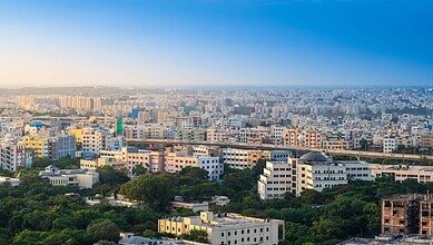 A view of Hyderabad city.