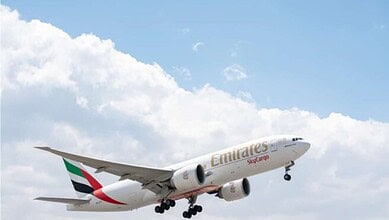 An Emirates flight