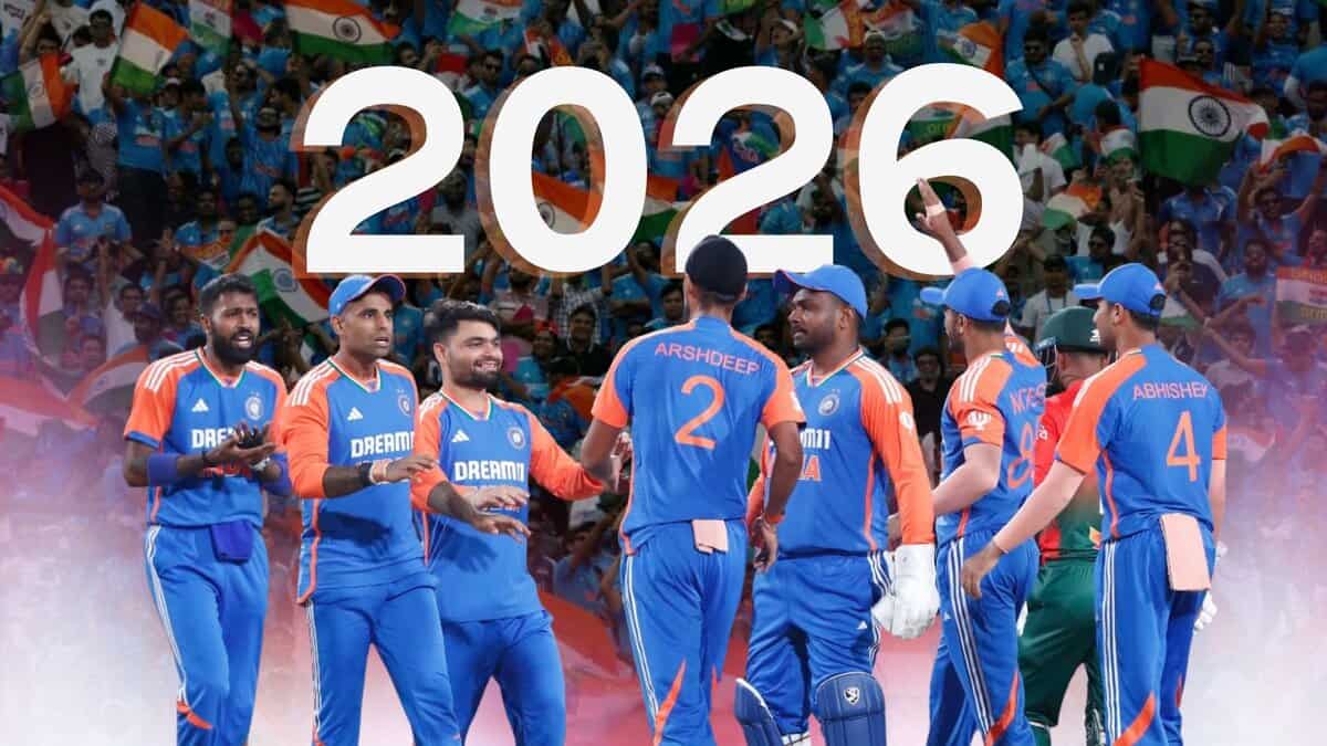 Indian cricket team celebrating a win.