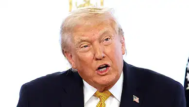 The image of US President Donald Trump