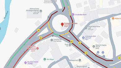 Google map screenshot of Puranapul Darwaza