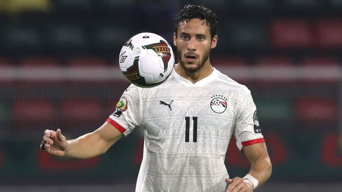 Egyptian footballer Ramdan Sobhi during a match