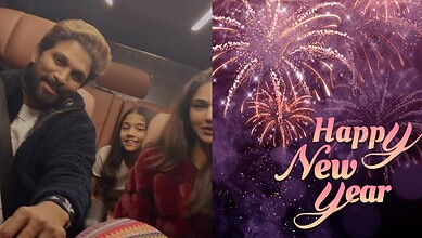 Allu Arjun rings in New Year 2026