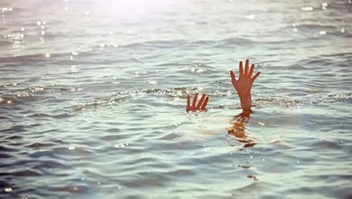 Representational image of a drowning person