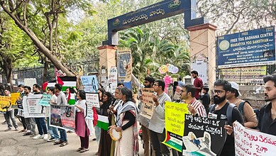 Pro Palestine protests in Hyderabad