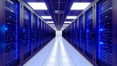 Image shows a data center