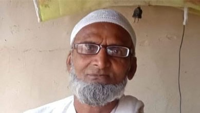 Elderly man with glasses and white beard, attacked in Bihar over communal remarks.