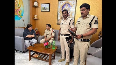 Telangana BJP leaders meet police officers to discuss protest arrangements amid political tensions.