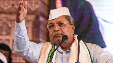 Karnataka CM Siddaramaiah addresses a gathering