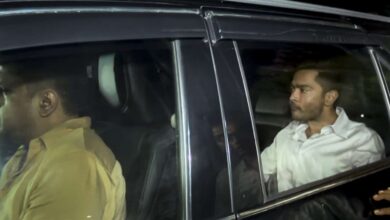 TMC leader Abhishek Banerjee leaves from the residence of TMC supremo Mamata Banerjee after a party meeting, in West Bengal. (PTI Photo).