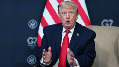 President Donald Trump during a bilateral meeting on the sidelines of the G7 summit.