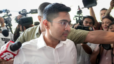 TMC MP Abhishek Banerjee arrives for the INDIA bloc meeting, in New Delhi, Monday, June 8