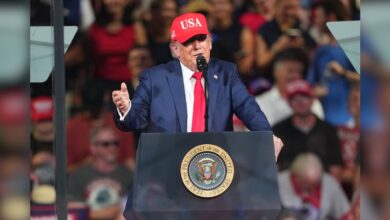 President Donald Trump speaks during a campaign rally at the Gastonia Municipal Airport, Wednesday, Sept. 16, 2026, in Gastonia, N.C.AP/PTI