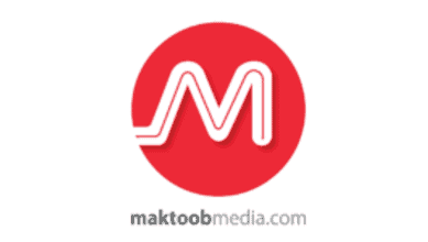 Maktoob Media logo with red circle and white stylized 'M' symbol.