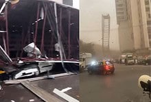 Mumbai: 7 injured in hoarding collapse amid rain and gusty wind