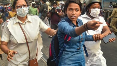 Aliah University's students protest in Kolkata