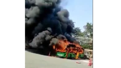 TSRTC electric bus burn
