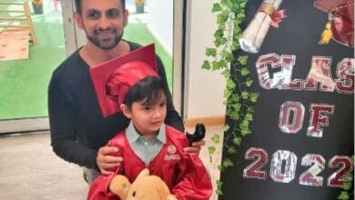 Shoaib Malik and Sania Mirza proud of their little nursery graduate