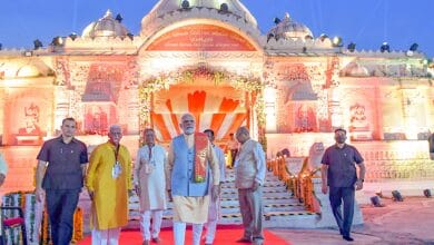 PM Modi at Modheshwari temple