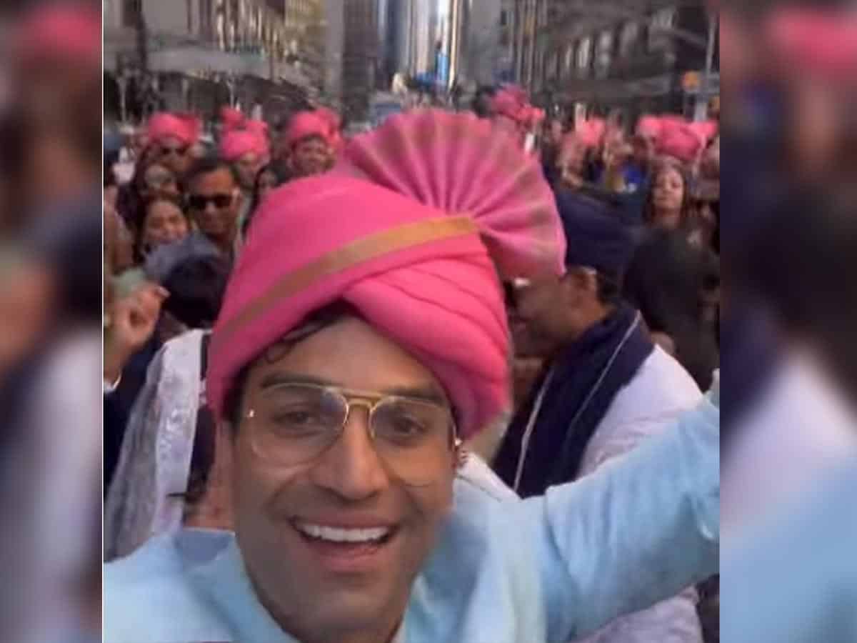 Indian-American ex-candidate for US Congress dances in NYC street on brother's wedding