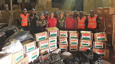 Indian peacekeepers in Syria ferry earthquake relief supplies to victims