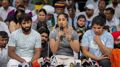 Wrestlers protest at Jantar Mantar