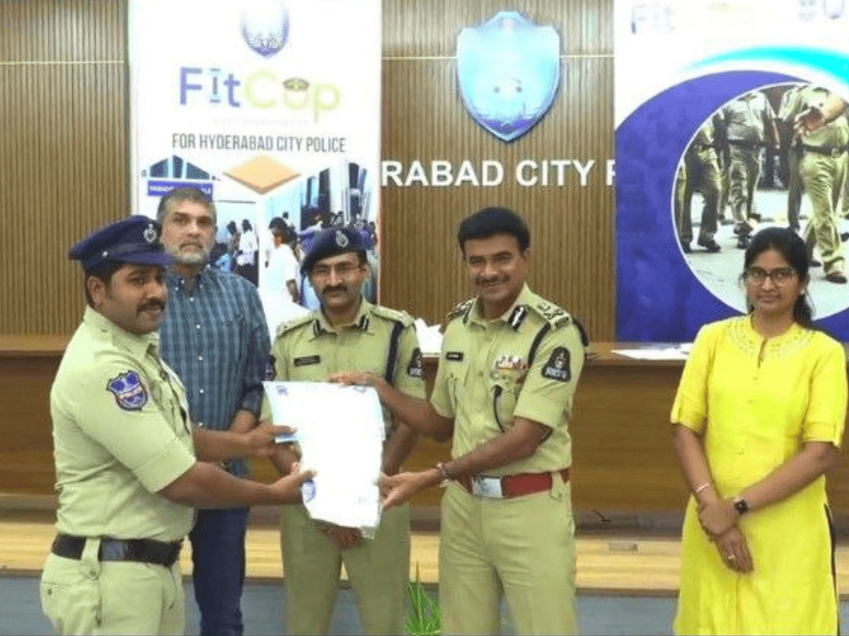 Hyderabad: 60 cops felicitated for improving fitness with ‘Fitcop’