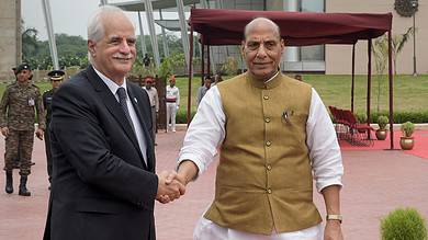 Argentina's Defence Minister Jorge Taiana in New Delhi