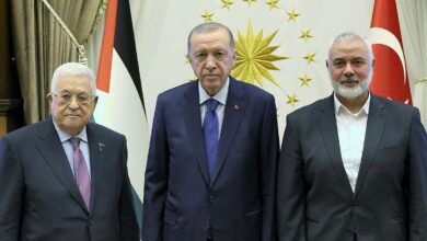 Turkey's Erdogan meets Palestinian President, Hamas leader