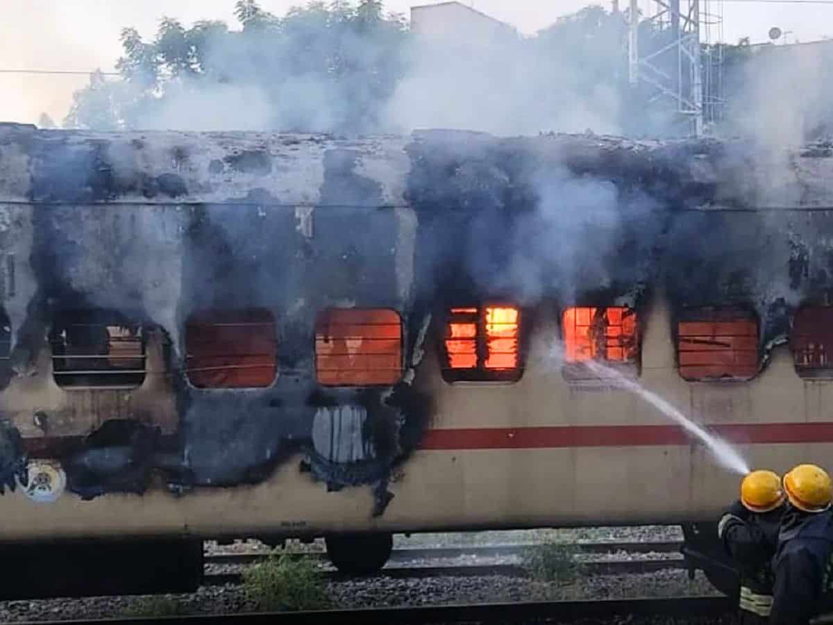 TN: 8 die as parked train catches fire; authorities blame 'illegal cylinder'