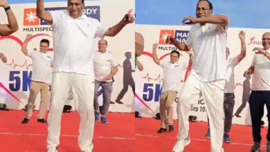 Watch: Telangana min Malla Reddy shakes a leg at health awareness event